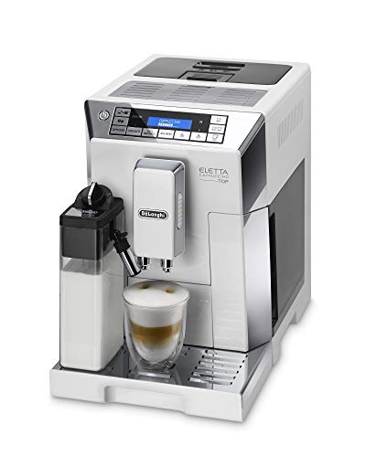Delonghi ECAM45.760.W Eletta Machine à Café Cappuccino Top avec Broyeur, 1450 W, Blanc