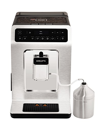 Krups Machine à café automatique Evidence One Touch de cappuccino, OLED Panneau avec écran tactile, 2.1 L, chrome